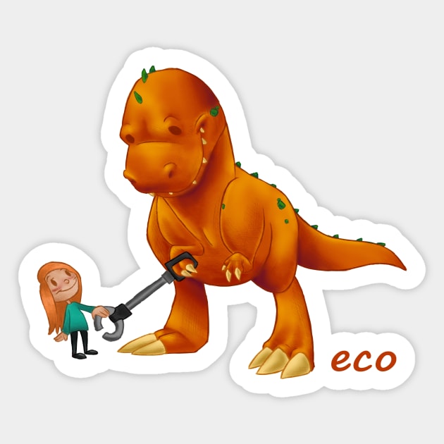 Holding Hands - Rex With Girl Edition Sticker by eco